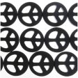 BLACK STONE PEACE SIGN 25 MM STRAND Discount