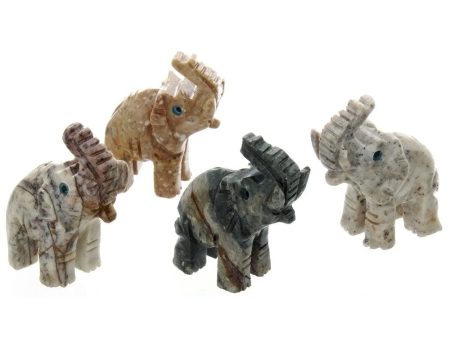 ANIMAL ELEPHANT SOAPSTONE CARVING (3) Online