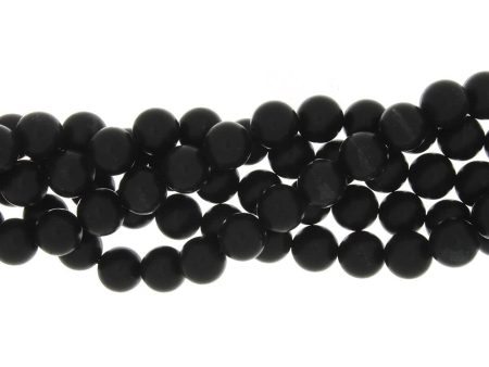 BLACK ROUND 12 MM STRAND For Cheap