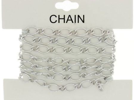 CHAIN NO-CLASP FIGARO SILVER 7 MM X 1 YD Online Hot Sale