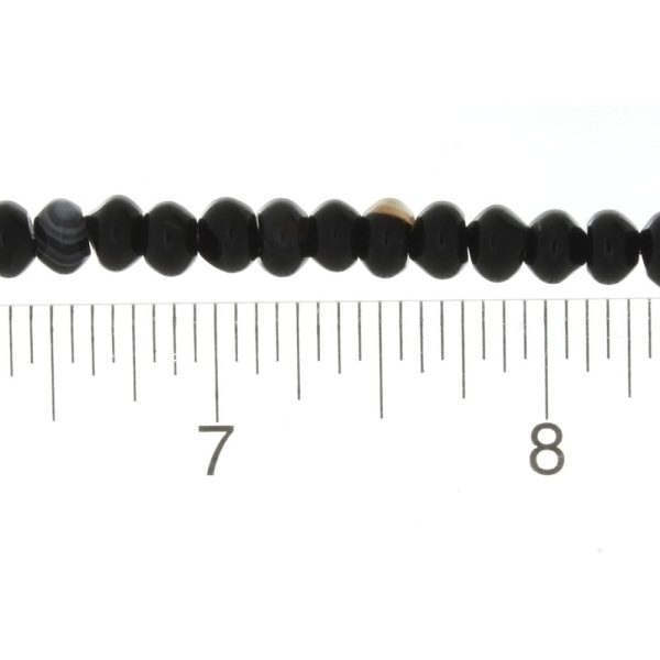 BLACK RONDELLE 4 X 6 MM STRAND Fashion