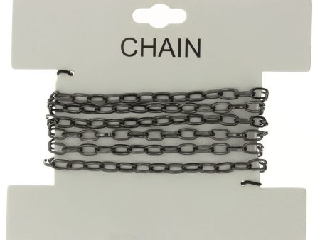 CHAIN NO-CLASP CABLE GUNMETAL 4 MM X 1 YD For Discount