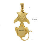 Cabochon Setting Cat Pendant Holds 6x8 mm Cabochon Cheap