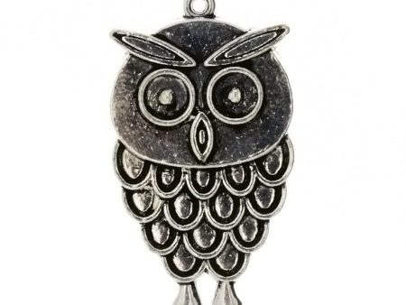 ANIMAL OWL 21 X 36 MM PEWTER CHARM Online now