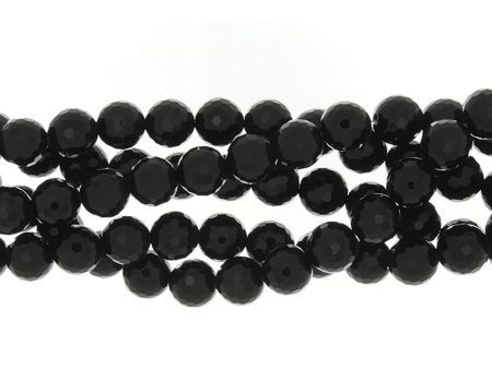 BLACK ROUND FACETED 10 MM STRAND Online Hot Sale