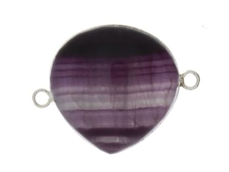 BEAD CONNECTOR GEMSTONE FLUORITE PEAR 22 MM FINDING Cheap