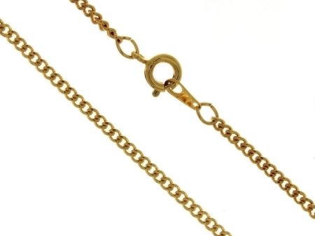 CHAIN NECKLACE CURB GOLD 2.4 MM X 18 IN (DOZ) Online Sale