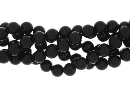 BLACK ROUND 14 MM STRAND Sale