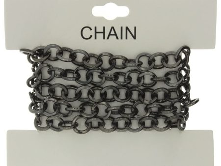 CHAIN NO-CLASP CABLE GUNMETAL 8 MM X 1 YD Hot on Sale