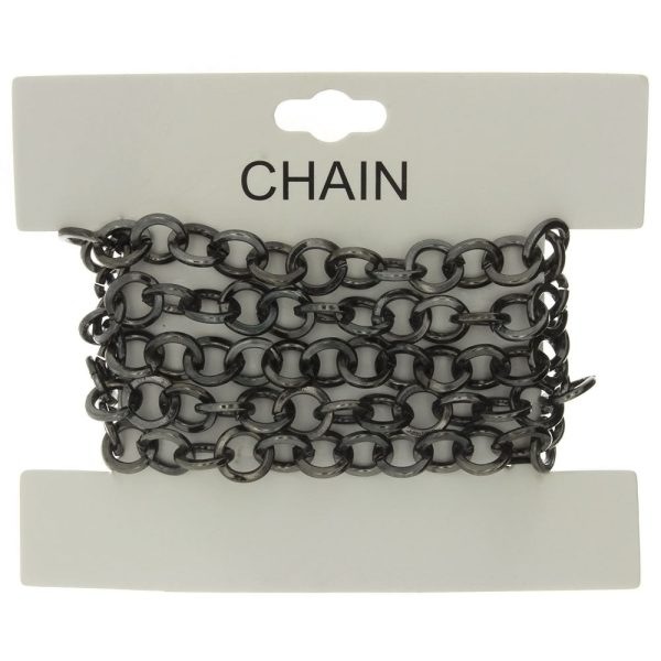 CHAIN NO-CLASP CABLE GUNMETAL 8 MM X 1 YD Hot on Sale