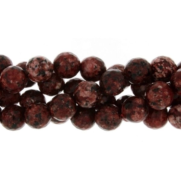 DYED ROUND FACETED 10 MM STRAND For Sale