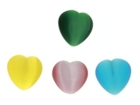 GLASS DALE STONE HEART 15 MM PENDANT (10) Cheap