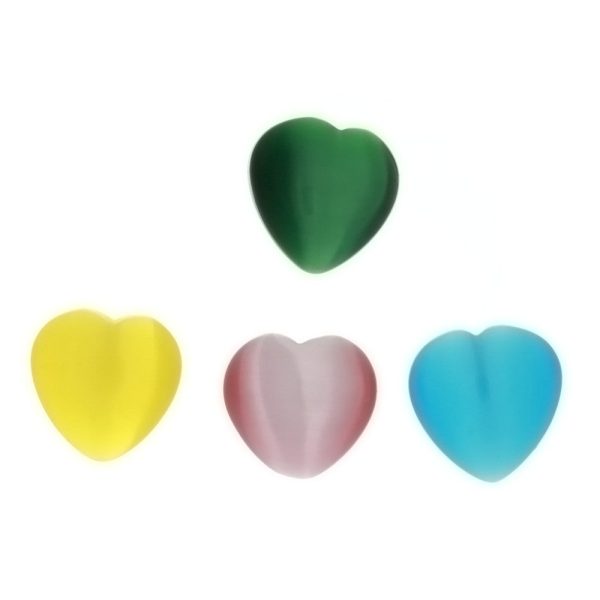 GLASS DALE STONE HEART 15 MM PENDANT (10) Cheap