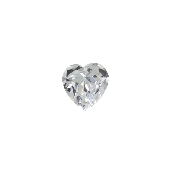 CUBIC ZIRCONIA QUARTZ CRYSTAL HEART FACETED GEMS For Sale