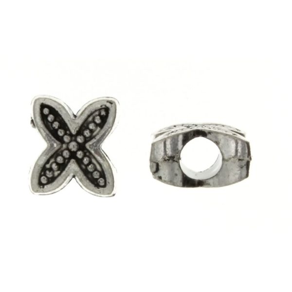 BEAD SYMBOL LETTER X 10 X 12 MM For Discount