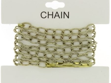 CHAIN NO-CLASP CABLE GOLD 6 MM X 1 YD Online now