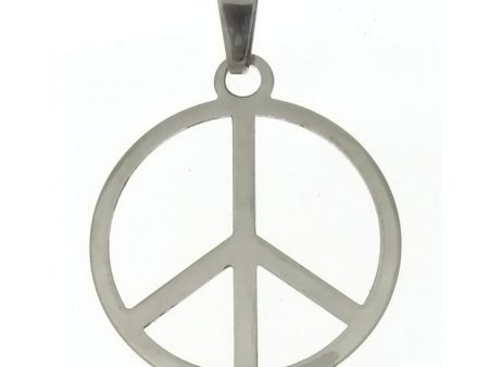 METAL PEACE SIGN 25 MM PENDANT For Sale