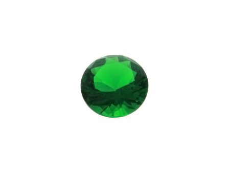 CUBIC ZIRCONIA EMERALD ROUND FACETED GEMS For Sale