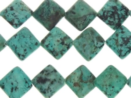 TURQUOISE AFRICAN DIAMOND 14 MM STRAND For Sale