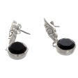 DROP BLACK ONYX COIN SS EARRINGS Fashion