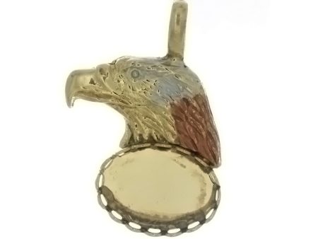 Cabochon Setting Eagle Pendant Holds 13x18 mm Oval Cabochon on Sale