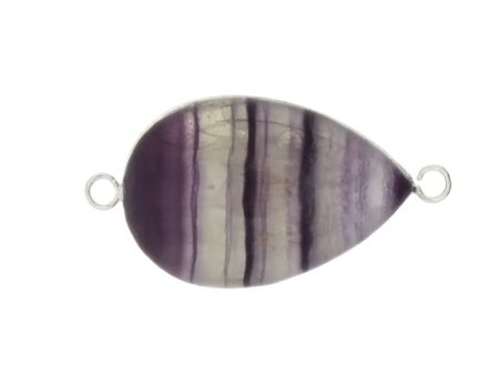 BEAD CONNECTOR GEMSTONE FLUORITE TEARDROP 17 X 26 MM FINDING For Sale