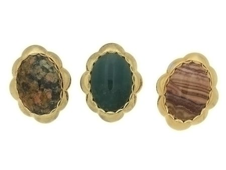 SLIDE GEMSTONE FRAMED SCALLOP 18 X 25 MM BOLO Discount