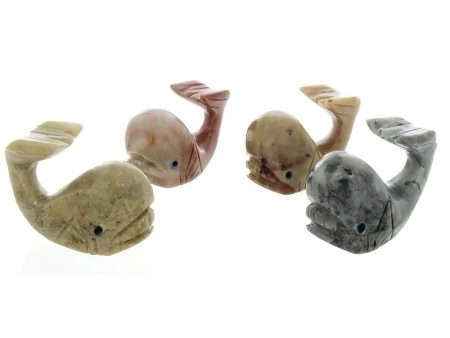 ANIMAL WHALE SOAPSTONE CARVING (3) For Sale