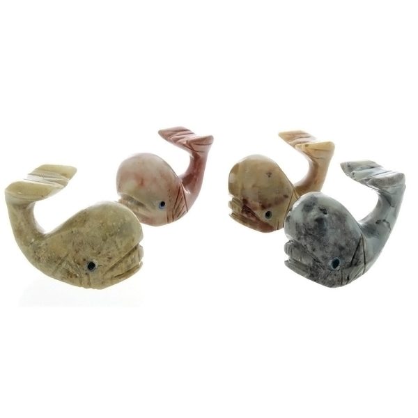 ANIMAL WHALE SOAPSTONE CARVING (3) For Sale