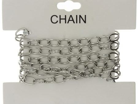 CHAIN NO-CLASP CABLE RHODIUM 6 MM X 1 YD on Sale