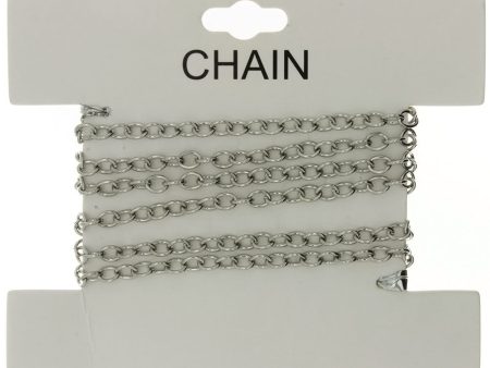 CHAIN NO-CLASP CABLE RHODIUM 4 MM X 1 YD For Discount