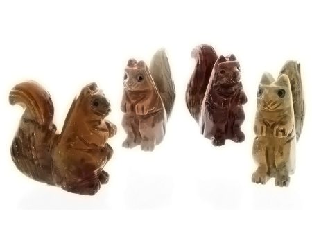 ANIMAL SQUIRREL SOAPSTONE CARVING (3) Online now