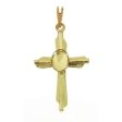 Cabochon Setting Cross Pendant Holds 6x8 mm Cabochon For Sale