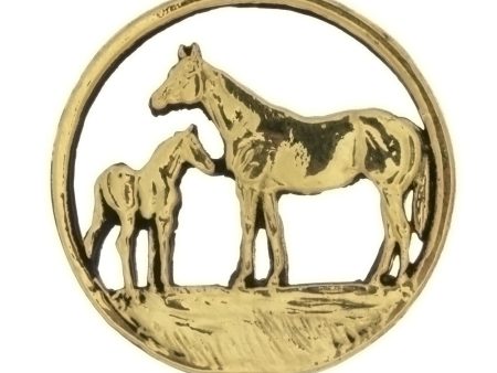 METAL ANIMAL MARE & FOAL INSERT For Cheap