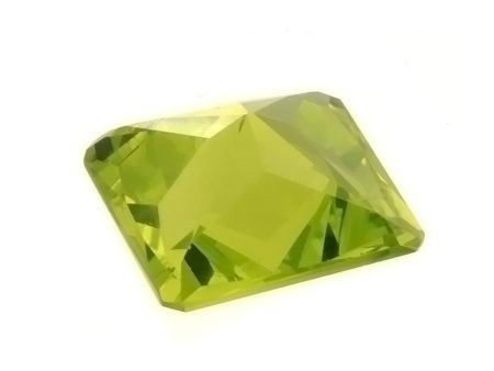 CUBIC ZIRCONIA PERIDOT RECTANGLE GIANT FACETED GEMS Online Hot Sale