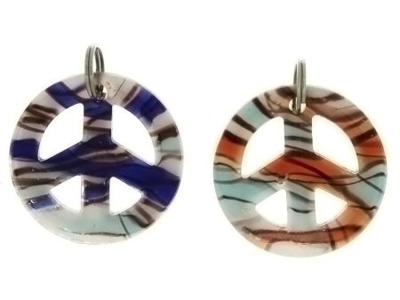 GLASS PEACE SIGN 25 MM PENDANT Online Sale