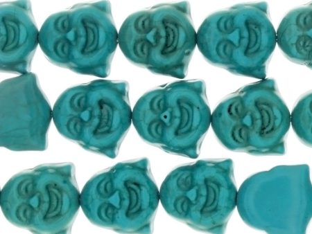 TURQUOISE MAGNESITE BUDDHA 21 MM STRAND Supply