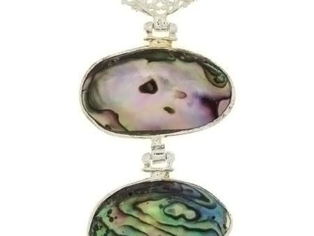 NATURAL ABALONE FREEFORM 20 X 30 MM PENDANT Hot on Sale