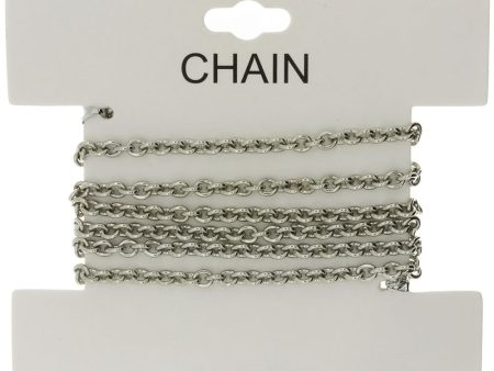 CHAIN NO-CLASP CABLE RHODIUM 3.5 MM X 1 YD Supply