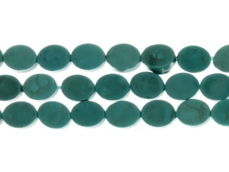 TURQUOISE MAGNESITE OVAL 8 X 10 MM STRAND For Sale