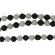 BLACK & WHITE ROUND FACETED 8 MM STRAND For Discount