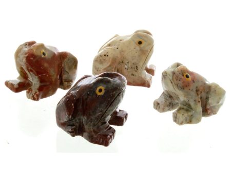 ANIMAL TOAD SOAPSTONE CARVING (3) Online now