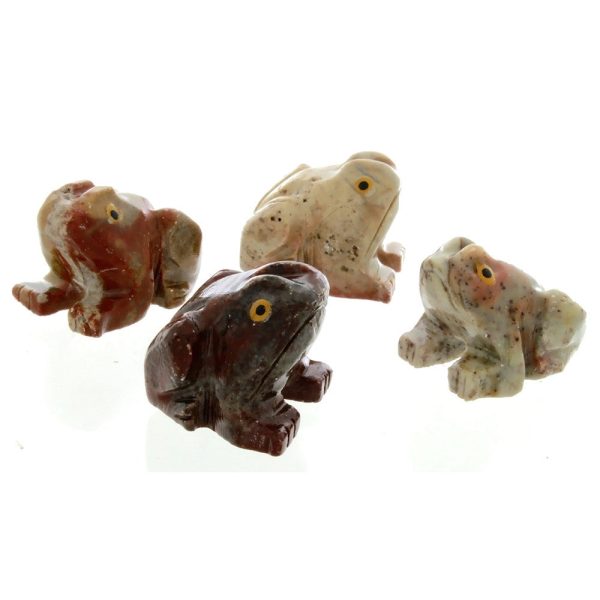 ANIMAL TOAD SOAPSTONE CARVING (3) Online now