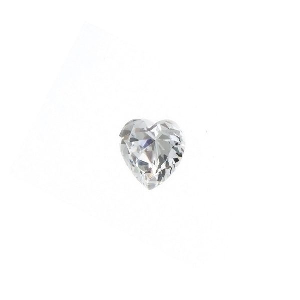 CUBIC ZIRCONIA QUARTZ CRYSTAL HEART FACETED GEMS For Sale