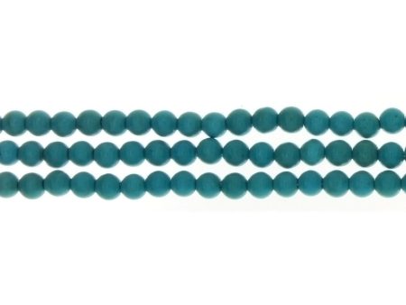 TURQUOISE MAGNESITE ROUND 4 MM STRAND Supply