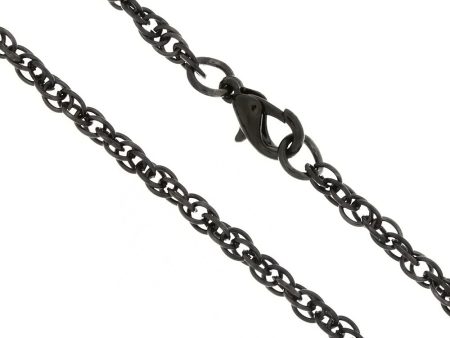 CHAIN NECKLACE ROPE GUNMETAL 3 MM X 24 IN (DOZ) For Cheap