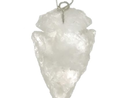 PENDANT CRYSTAL QUARTZ 45 MM ARROWHEAD For Cheap