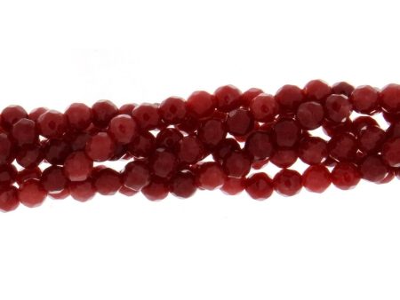 DYED ROUND FACETED 4 MM STRAND Online now