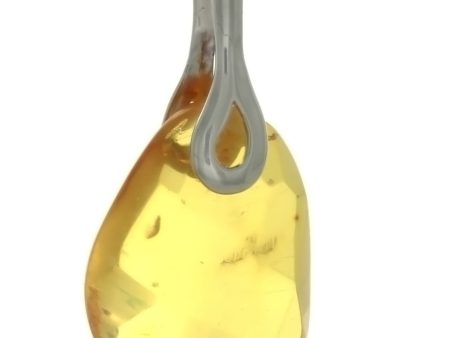 NATURAL AMBER COPAL TEARDROP FACETED 18 X 30 MM SS PENDANT Fashion