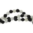 BLACK & WHITE ROUND FACETED 6 MM STRAND Hot on Sale